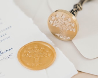 Tree of Life Wax Seal Stamp, Vintage Botanical Wax Stamp for Wedding Invitations, Love Letters & Romantic Stationery