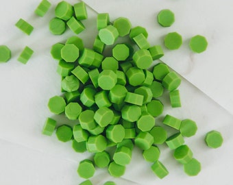 Lime Green Sealing Wax Beads – 100 Count | Bright Green Wax Seal Beads for Invitations, Letters & Packaging
