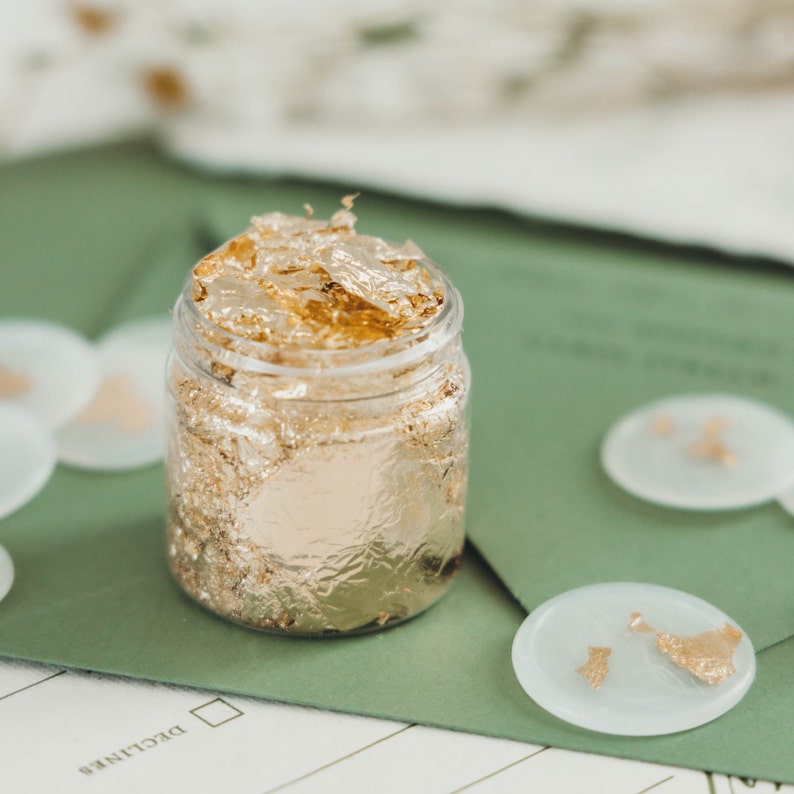 Rose Gold Foil Flakes I Wax Seal Embellishment I Foil for Sealing Wax I