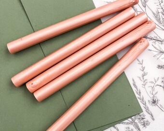 Almond Sealing Wax Sticks – 5 Pack, Neutral Blush Wax for Wax Seals, Wedding Invitations & Minimal Stationery
