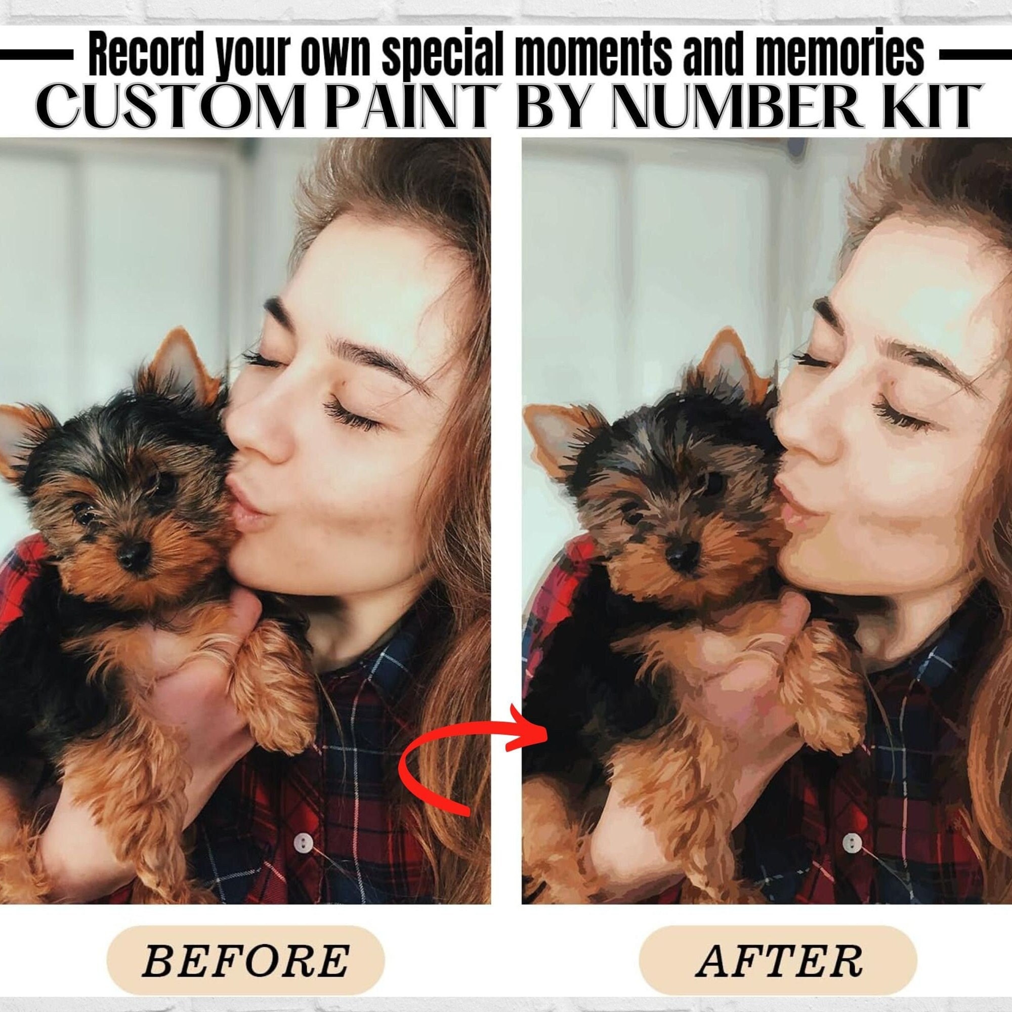 Personalized Paint by Number Kit, Custom Paint by Numbers for Adults ...