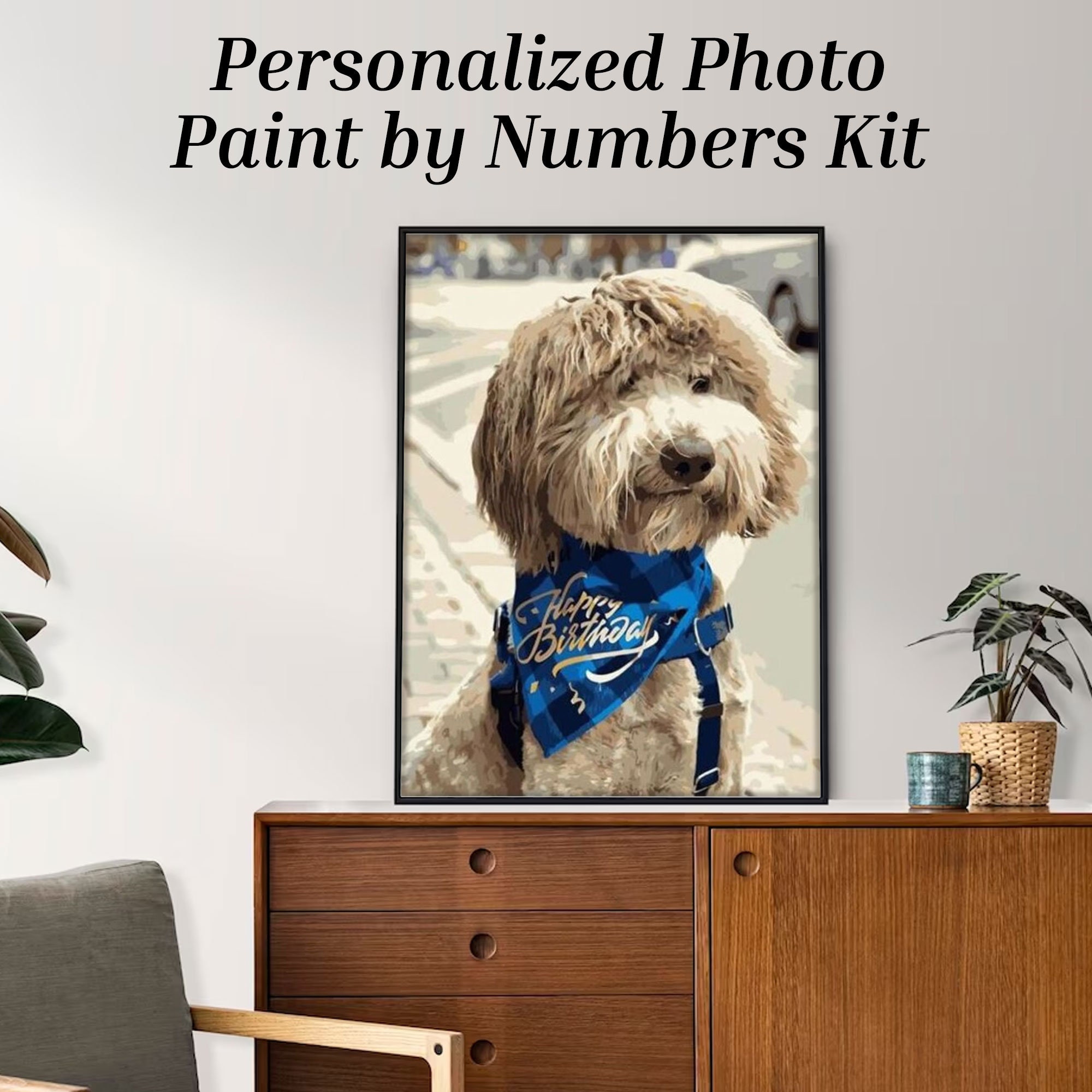 Paint by numbers for adults Happy Dog - Paint by numbers for adults - Paint  by numbers