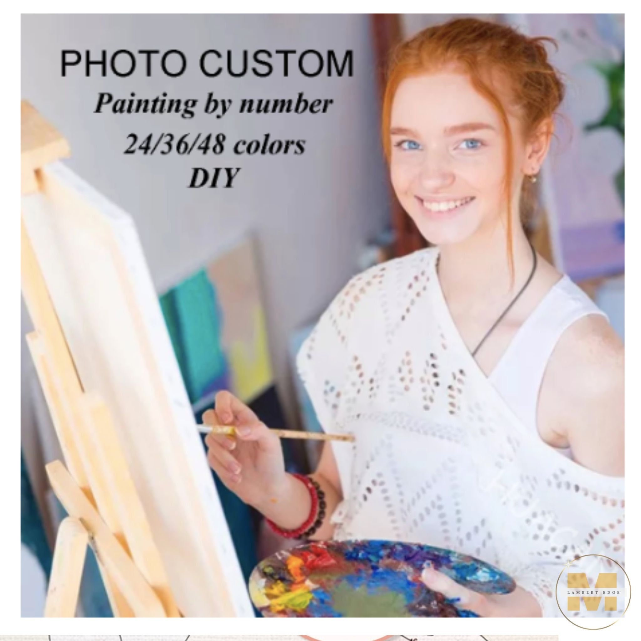 Paint by Numbers Canvas / Custom Paint by Number Kit / Paint Your Photo /  Custom Portrait / Pet Portrait / Gift Idea / Birthday Gift 