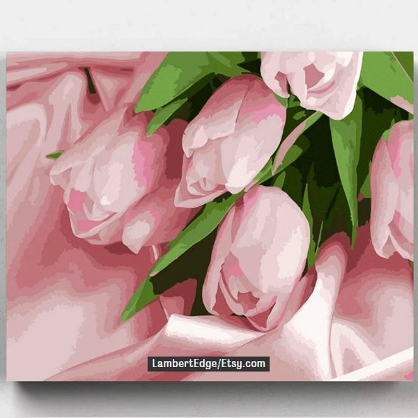 Kit de peinture par numéros tulipe fleur