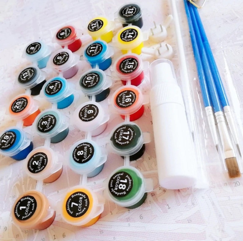 Abstract Flower Paint by Numbers Kit Numbers Kits for Adults Canvas