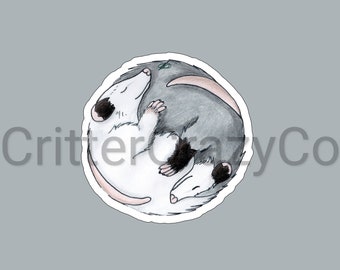 Yin Yang Opossum MAGNET