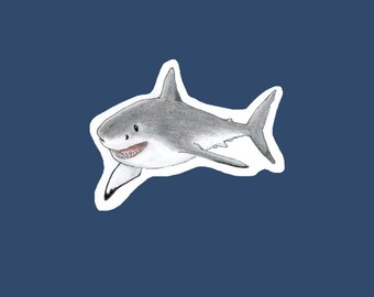 Great White Shark Sticker, waterproof and made from high quality vinyl