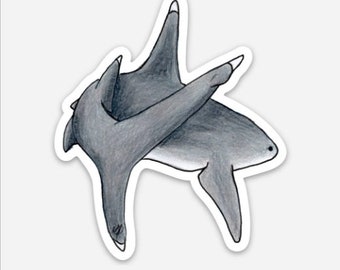 Whitetip Reef Shark Sticker, waterproof and made from high quality vinyl