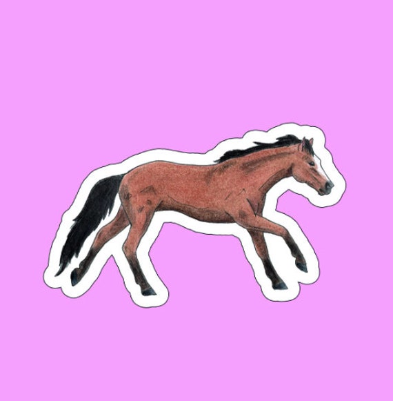 Race Horse Sticker Waterproof Vinyl Sticker - Etsy
