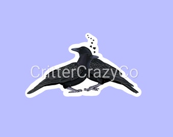 Crow Love Sticker - Love Birds - Anime Car sticker