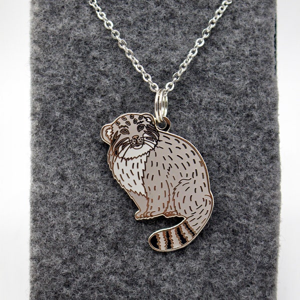 Pallas Cat Enamel Necklace