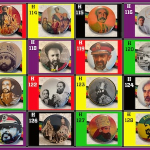 HIM Haile Selassie I Rastafari Pins Badges Buttons Page #8