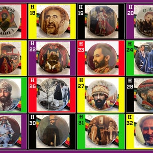 HIM Haile Selassie I Rastafari Pins Badges Buttons Page #2