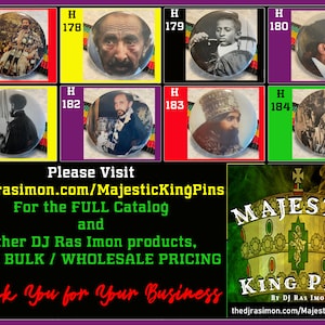 HIM Haile Selassie I Rastafari Pins Badges Buttons Page #12