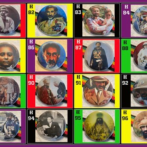 HIM Haile Selassie I Rastafari Pins Badges Buttons Page #6