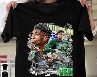 IN STOCK 2021 Milwaukee Bucks NBA Champions Caricature T Shirt – E