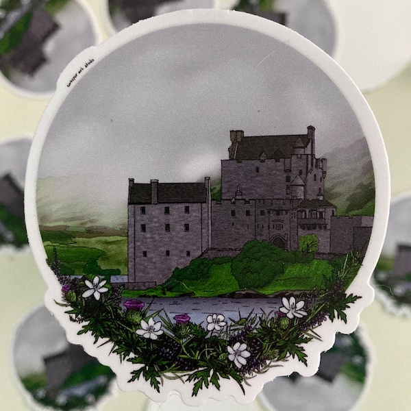 Misty Medieval Castle Sticker | Medieval Renaissance Fair Sticker | DND Sticker