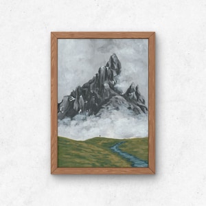 Dwarves&#39; Mountain Art Print | Norse Mythology Viking Art Print | Fantasy Art Print