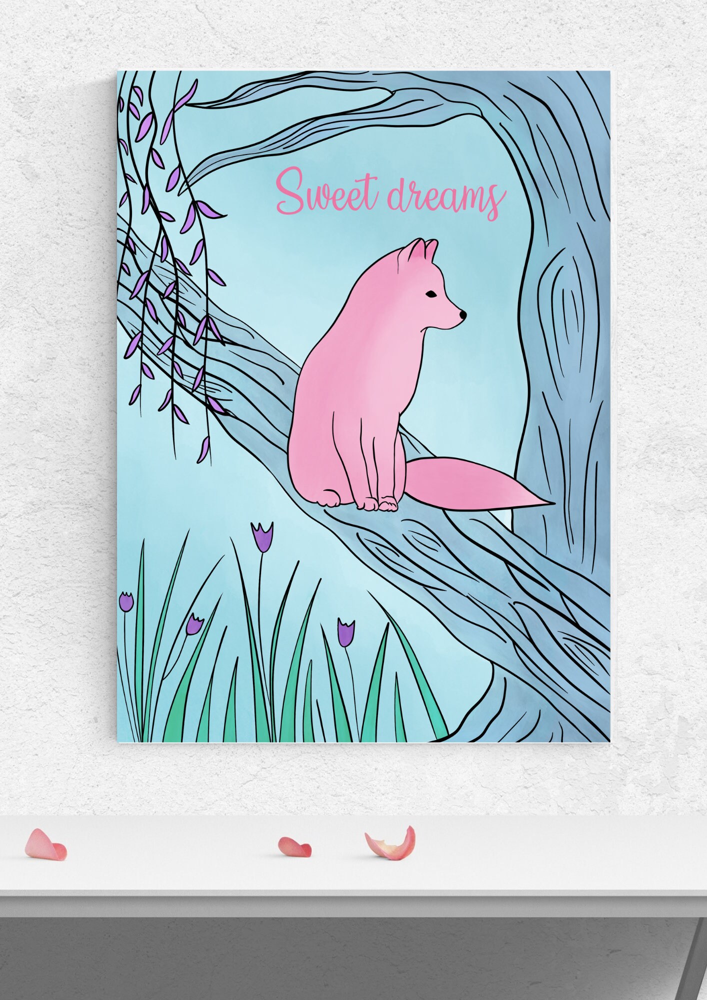 Affiche Renard, Affiche Renard Enfant, Poster Décoration Animaux de La Forêt