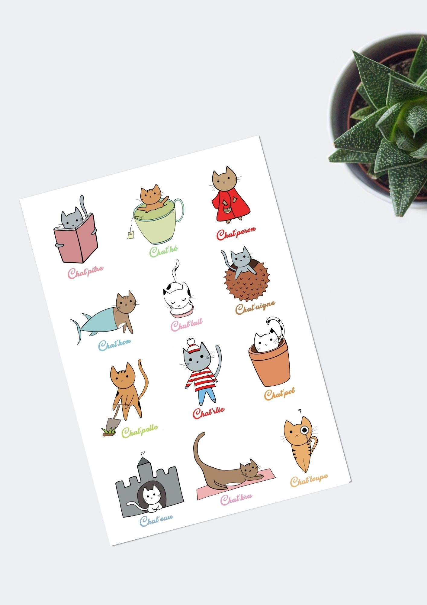 Affiche Chats, Poster Décoration Affiche Chat, Chats Rigolo, Chat Mignon, Mignons