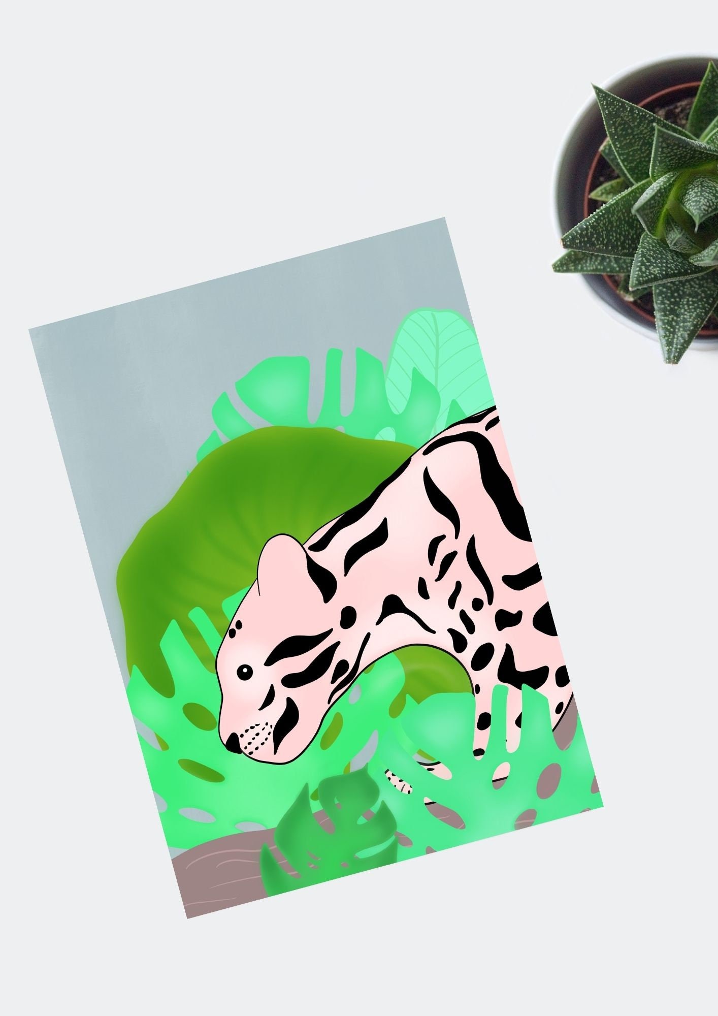 Affiche Guépard Jungle, Affiche Poster Animal Guépard, Décoration Guépard