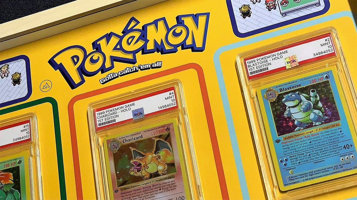 FAN ART Pokmon 3D Frame Poster With Cards 1st Edition Etsy Canada