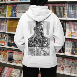 Unique Berserk Hoodie Manga Scan - Customizable Sweatshirt featuring Iconic Characters - Ideal Anime Gift from the 90s