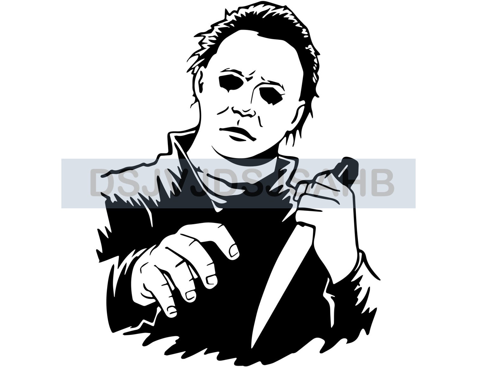Michael Myers holding a knife SVG dxf plasma png for | Etsy