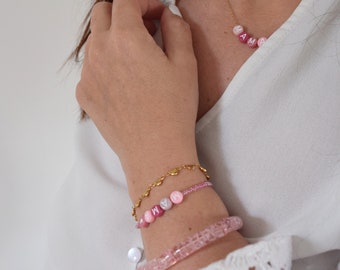 Parure Mama - bracelet et collier assortis idée cadeau fête des mamans