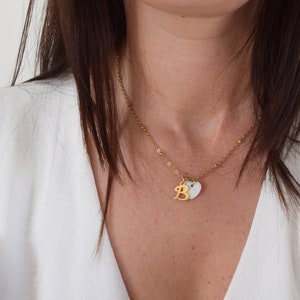 Collier initiale à personnaliser - chaîne avec un ou plusieurs pendentifs lettres au choix, idée cadeau bijoux sur mesure personnalisé
