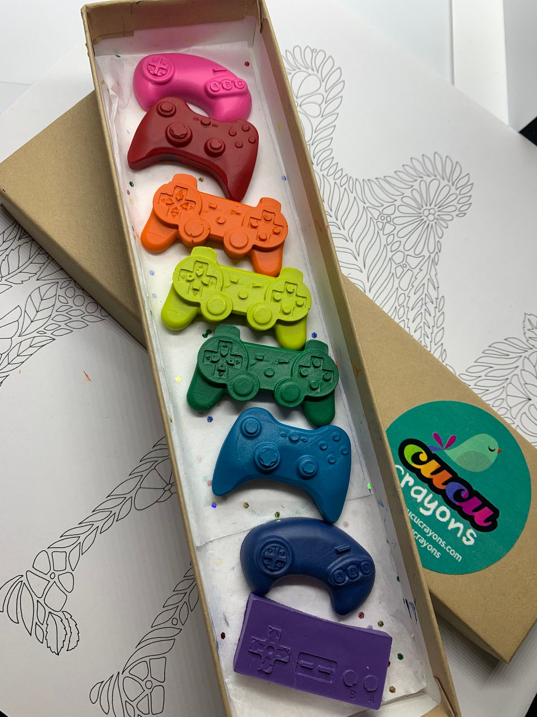 Video Game Controller Crayons 8 Pieces Set Birthday Gift Gift Kids Gift