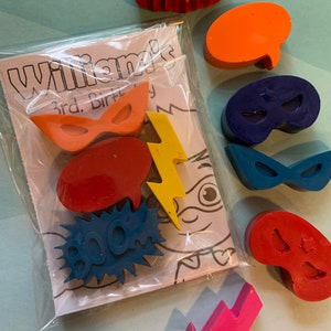 Superhero Crayons Party Bag Filler | Coloring Page | Party Favor | Goody Bag Stuffer| Superhero Party | Superhero party