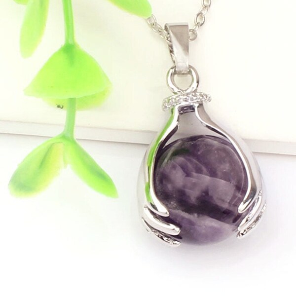 Pendentif amethyste boule