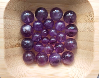 Perles Amethyste clair et foncé