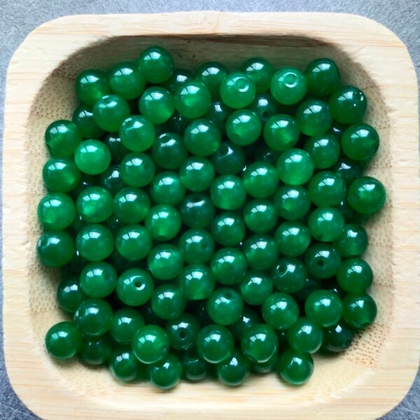 Perles Jade vert