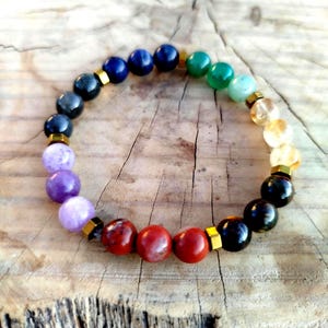 chakra healing bracelet,7 chakra crystal bracelet,seven chakra bracelet,mala wrist bracelet ,chakra balancing bracelet,reiki bracelet