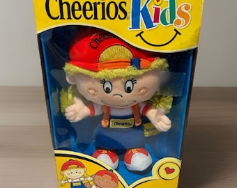Vintage Cheerios Kids 10 Plush Boy Doll General Mills Advertising New In BoxRed