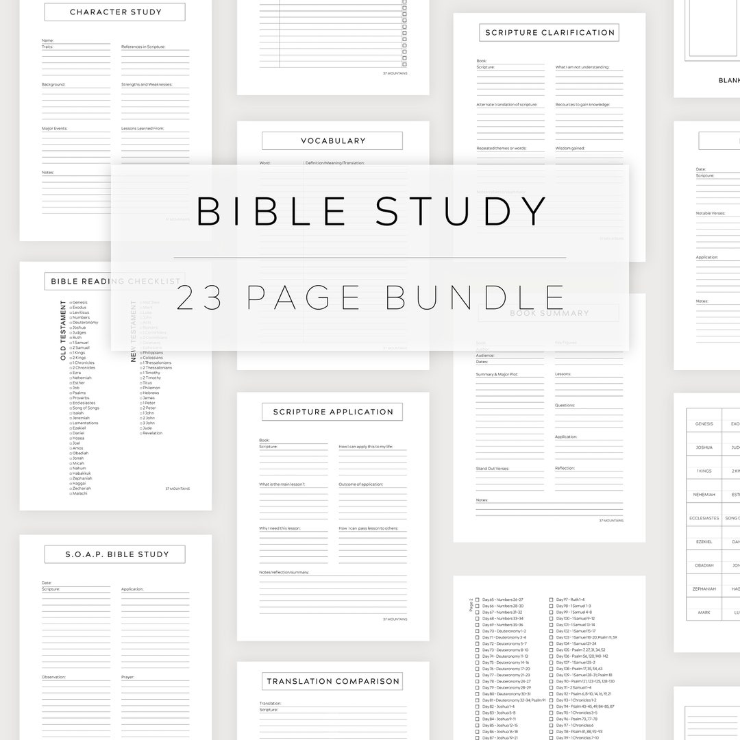 Bible Study Bundle / Bible Journaling / Prayer Journal / Christian Gift ...
