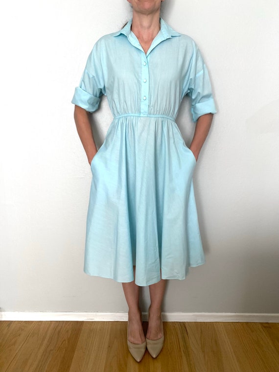 American Shirt Dress Turquoise | Etsy 