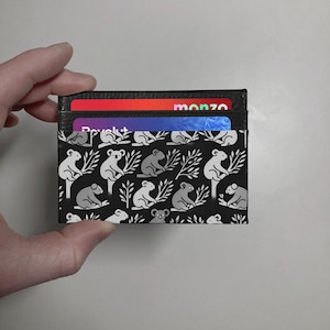 Koala Leather Wallet – Slim Card Holder – Animal Print Wallet – Kids Wallet – Gift for Him – Gift for Her