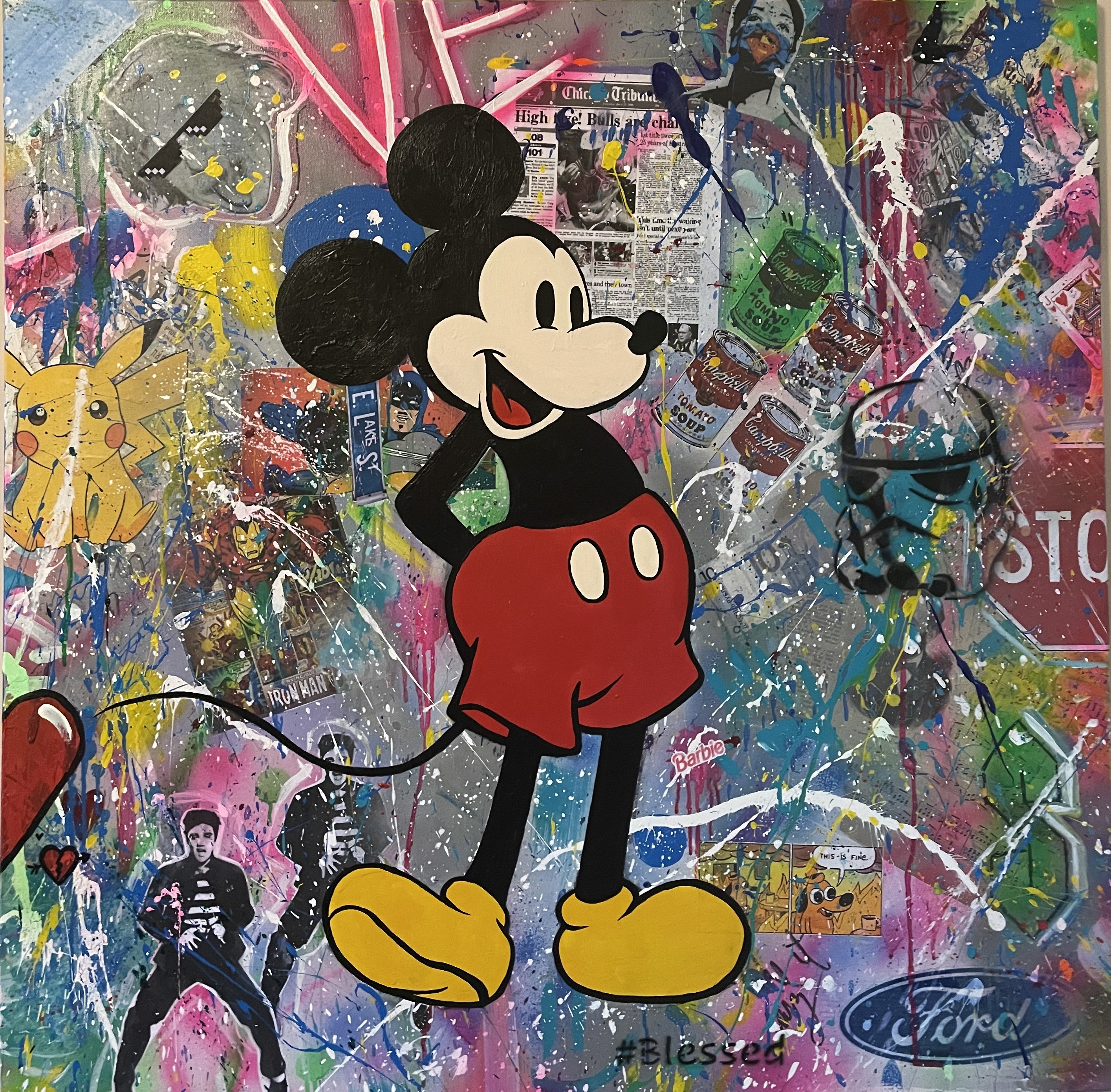 Buy Pop Art Mickey Mouse Original Painting Online in India 