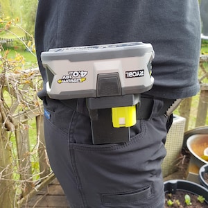 Tactical Holster Ryobi Battery Carrier with lock