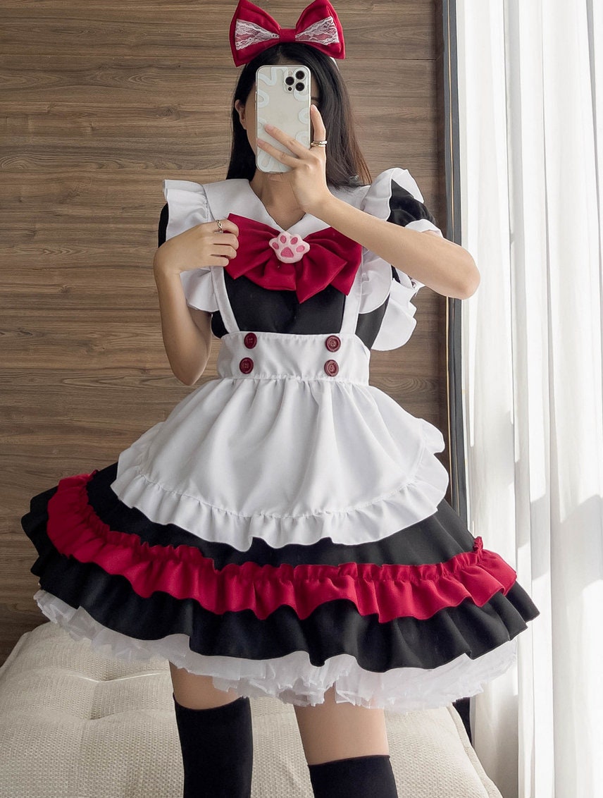Women Maid Outfit Lolita Cosplay Cute Sexy Erotic Kawaii Cafe Costume