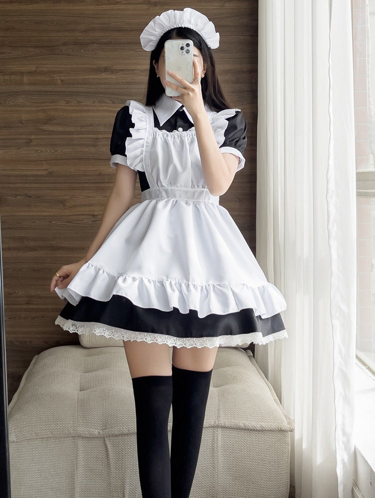 Ladies Japanese Anime Lolita Maid Dress Costume  French Maid Costume   Occupation Costume  Themes CostumesAU