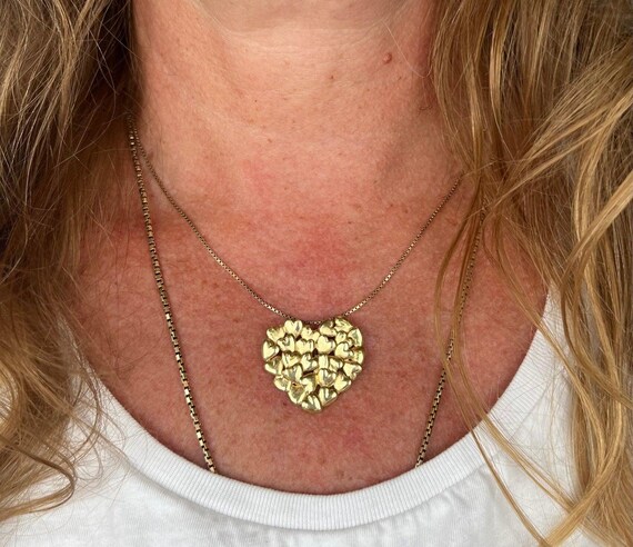 Gold Necklace Movado Heart On Chain Necklace 18k Yellow Gold