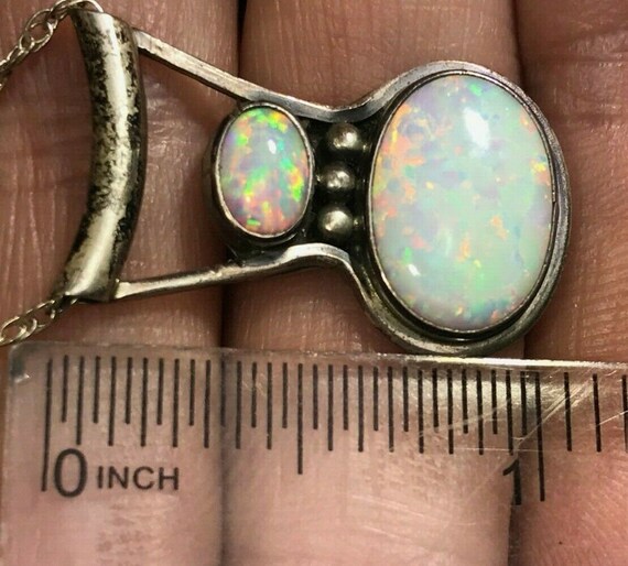 Australian Lab Opal Slide Pendant in Sterling Sil… - image 5