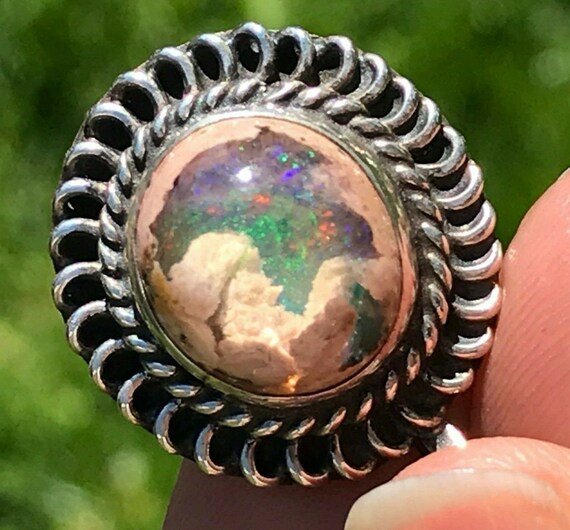 Mexican Boulder Jelly Opal Pendant. 925 Old Pawn … - image 10