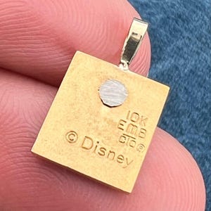 10k Gold Walt Disney + Mickey Mouse Commemorative Pendant *RARE* image 2