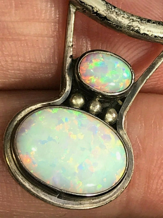 Australian Lab Opal Slide Pendant in Sterling Sil… - image 9