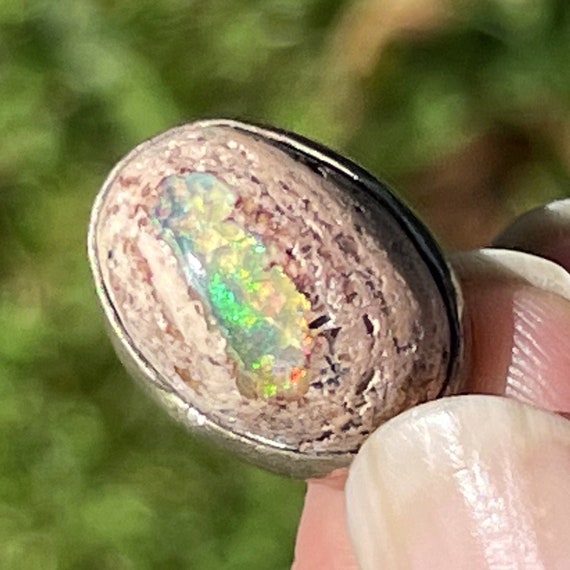 Mexican Jelly Boulder Cantera Opal Pendant in 925… - image 7
